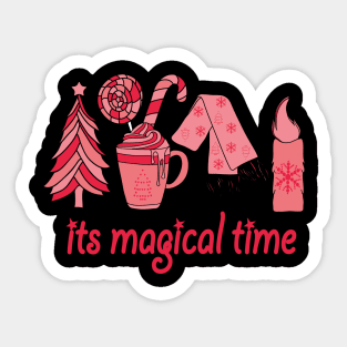 Tis the Season New Year Vibes Tree coffee Love Cute Holiday Sticker